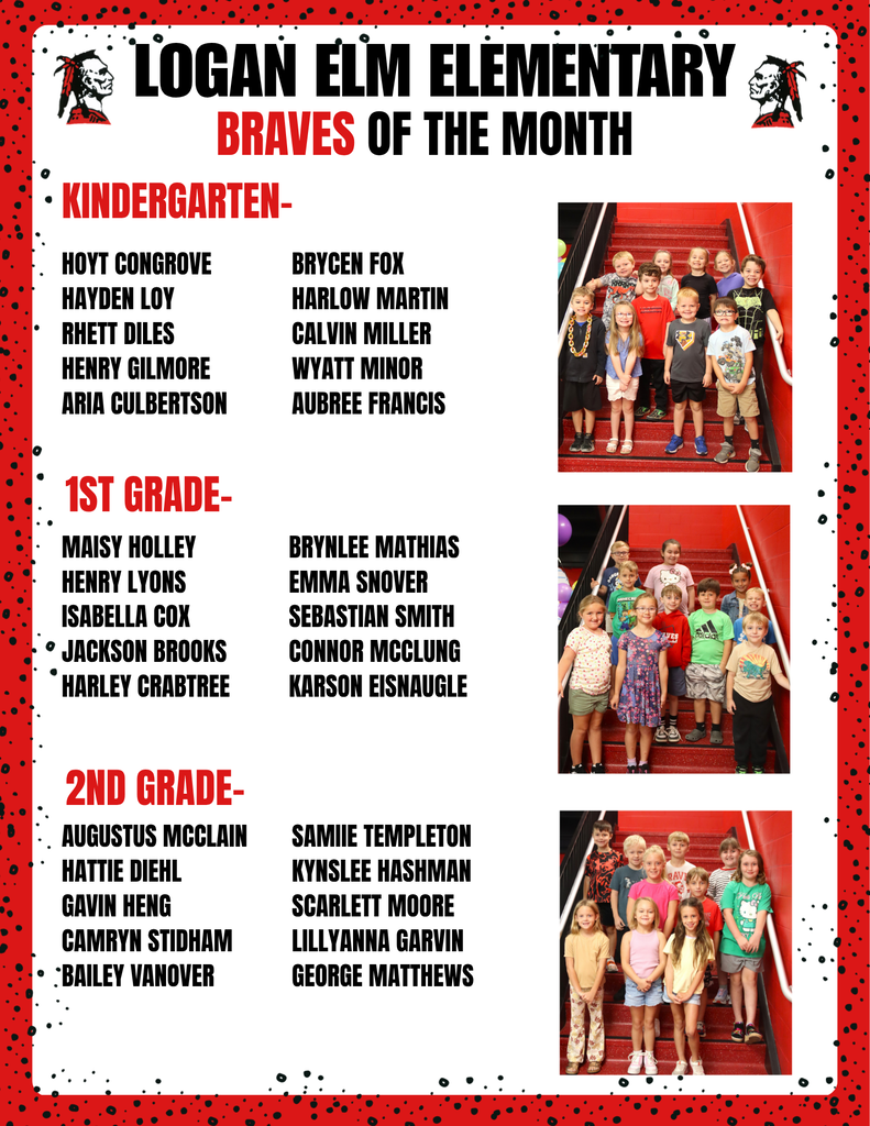 Elementary Students of the month