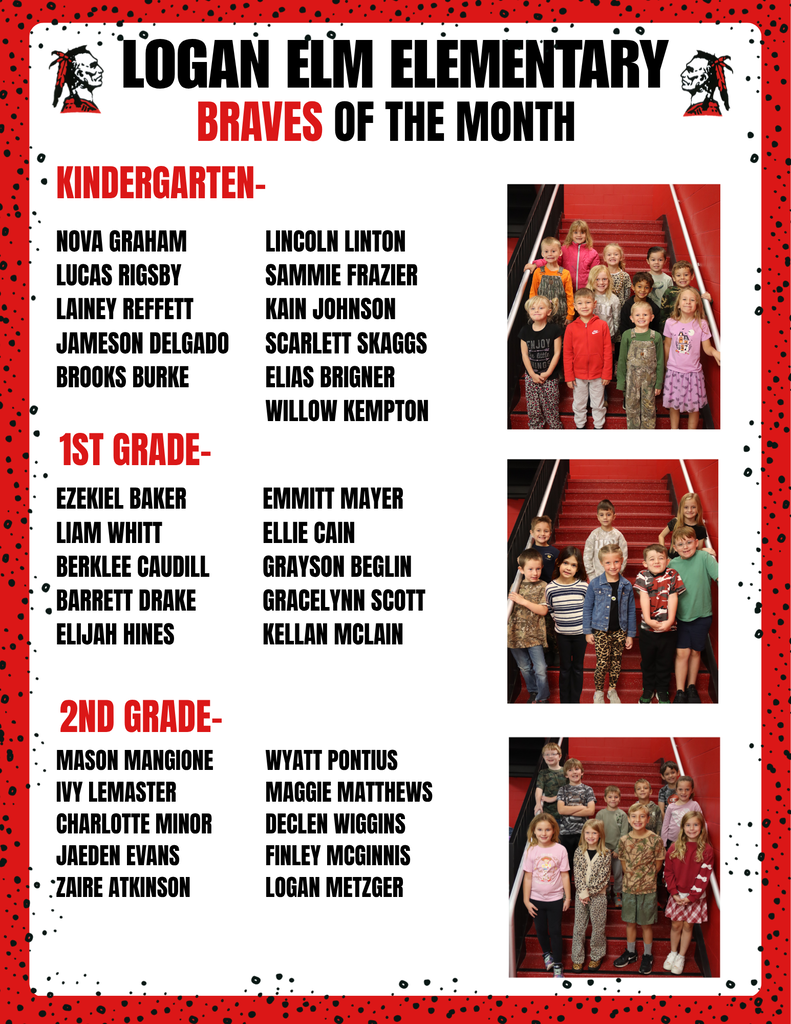 Elementary Students of the month 