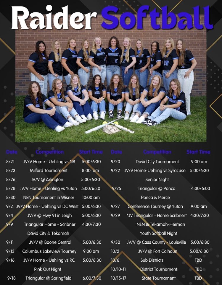 LVSS Softball Schedule