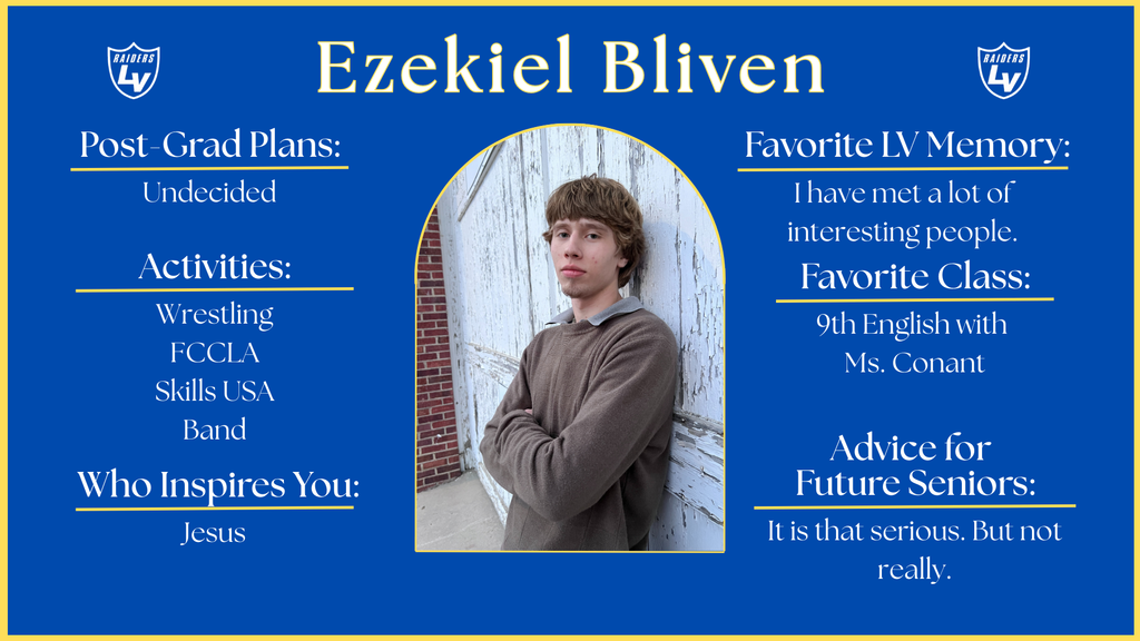 Senior Spotlight Graphic highlighting a member of the 2026 class.