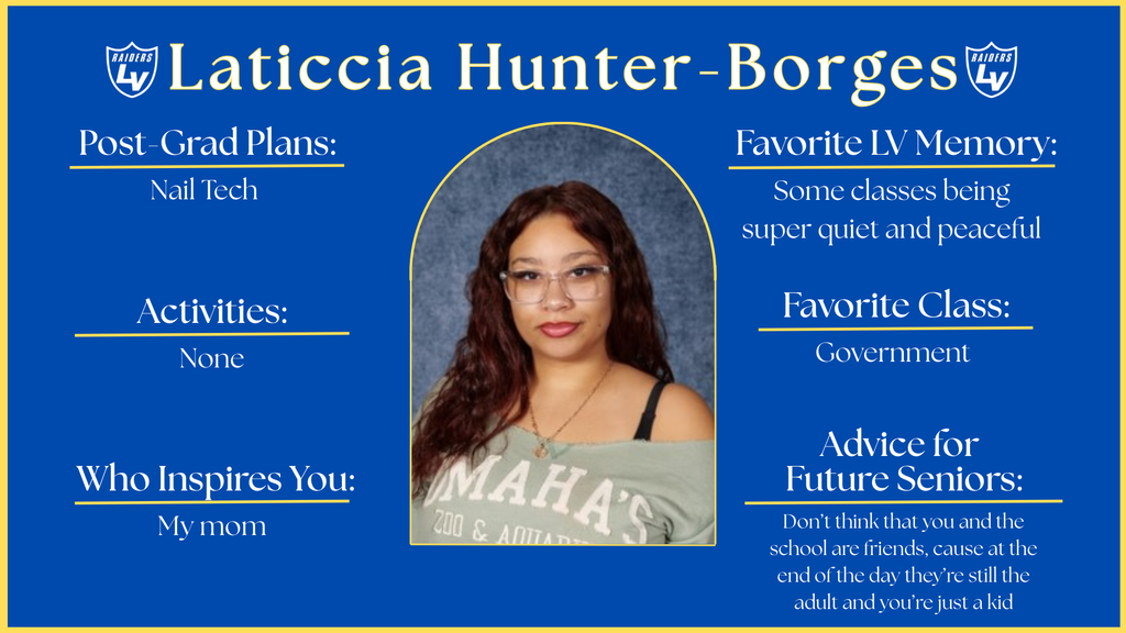 Senior Spotlight Graphic highlighting a member of the 2026 class.