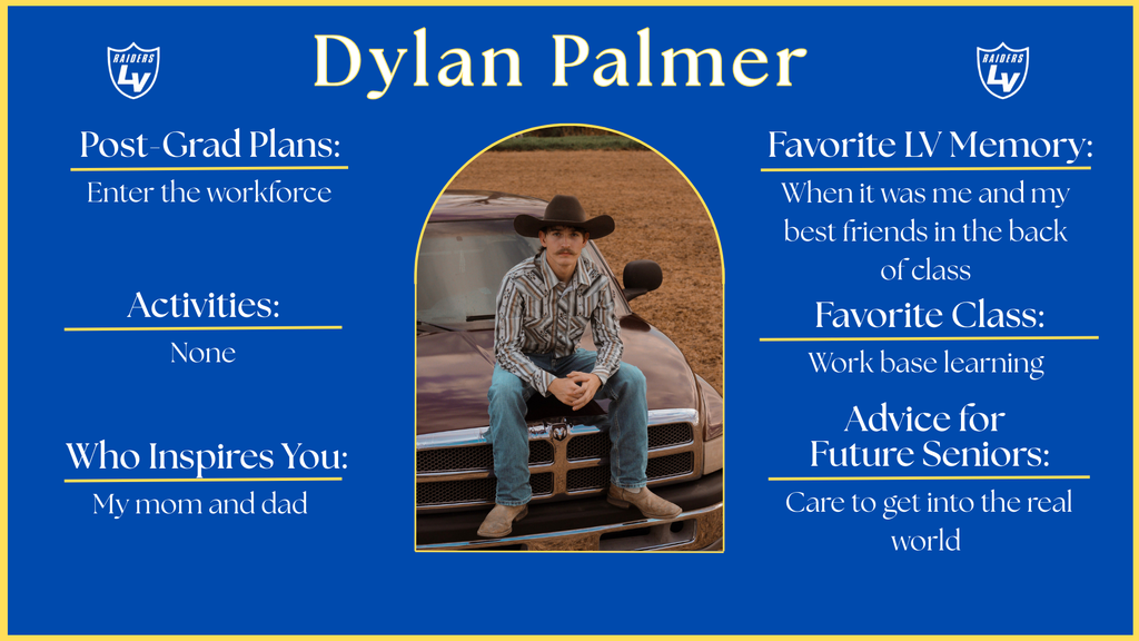 Senior Spotlight Graphic highlighting a member of the 2026 class.