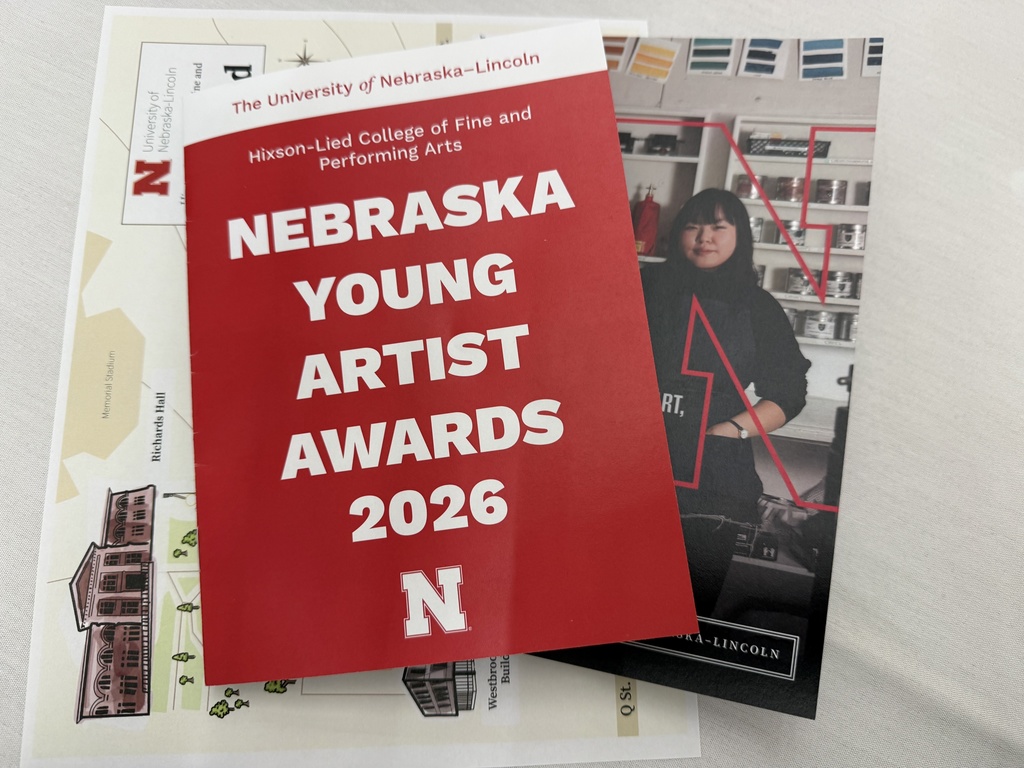 Pamphlet for Nebraska Young Artist Awards 2026