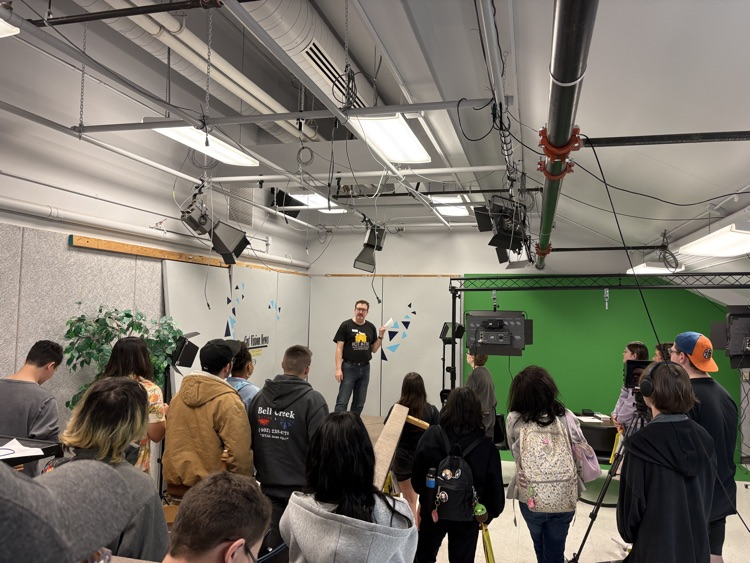 Media Production students at the Wayne State Film Festival. 