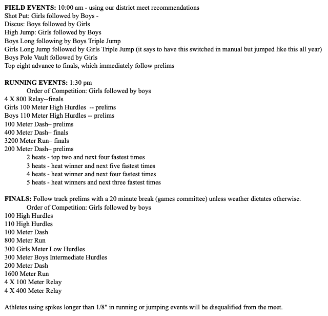 District Track