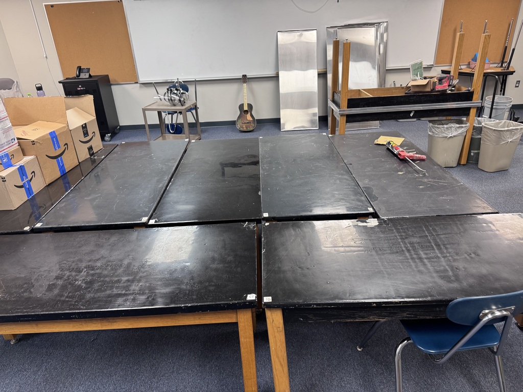 Here is a picture of the old science tables.