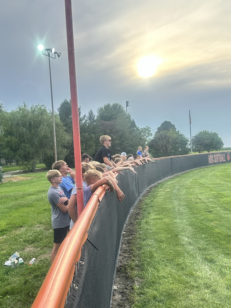 student section at NBC softball