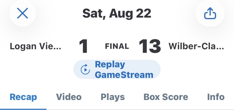 LVSS vs W-C softball score
