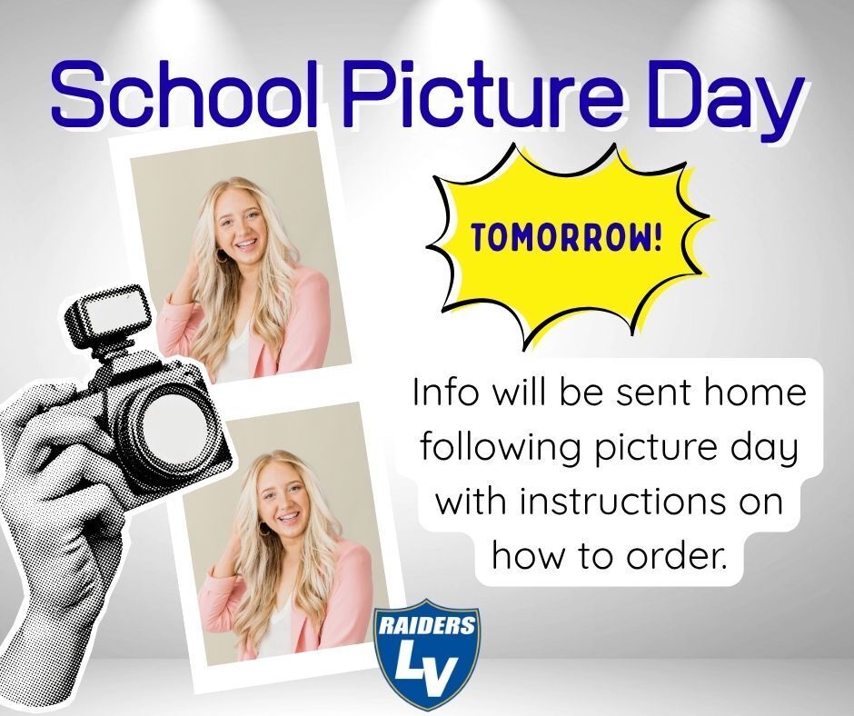 School Picture day at LV is tomorrow, Thursday, Sept. 17th.