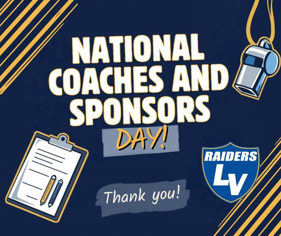 Thanks Coaches and Sponsors on Nat'l Coach/Sponsor Day!