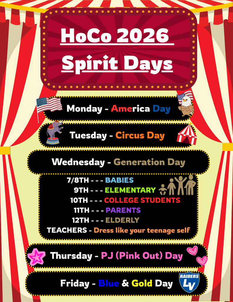 HoCo 2026 Spirit Days