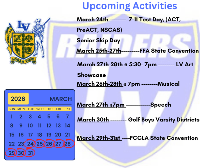 March 2026 Upcoming Events for LV