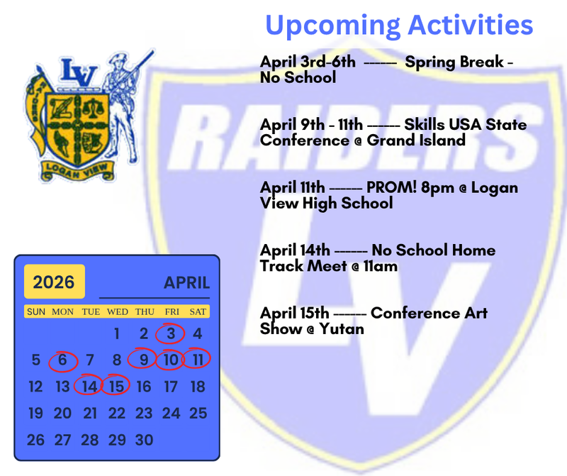 April 2026 Upcoming Events for LV