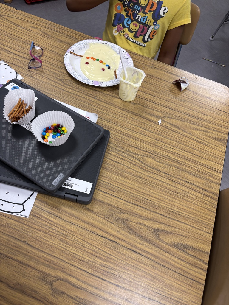 Enjoying their melted snowmen! 