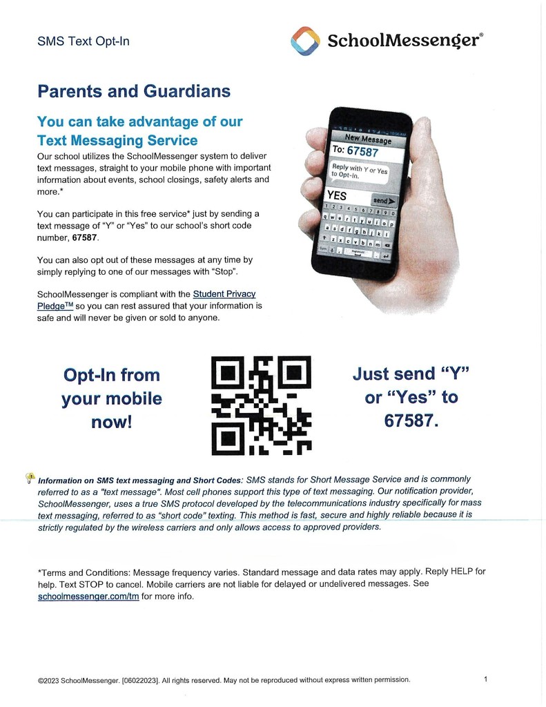 School Messenger Text Alert Registration Directions - English