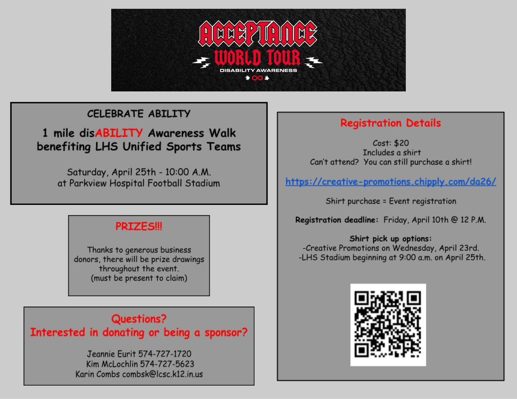 The LHS Unified Sports Teams are hosting a disABILITY Walk to raise money