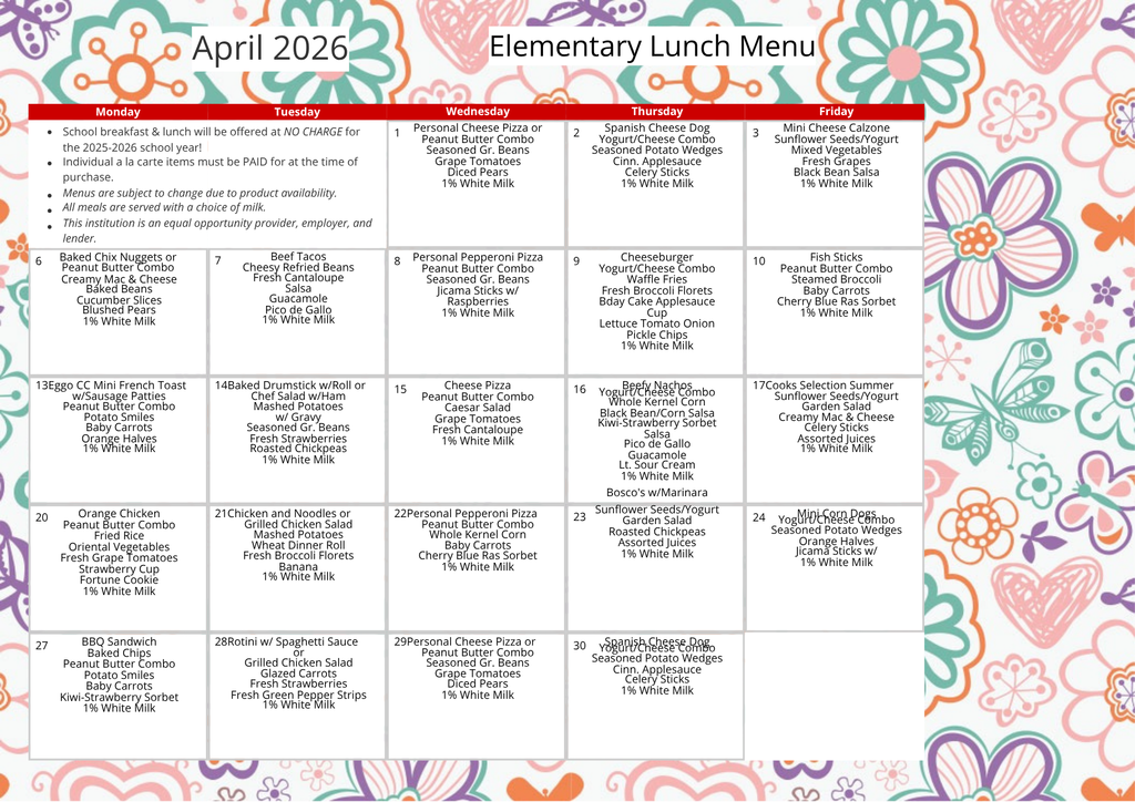 APRIL LUNCH! 