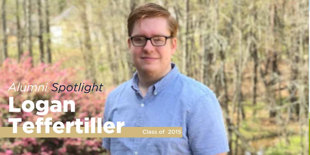 A red haired man poses for a photo smiling and is featured in an alumni spotlight blog post series.