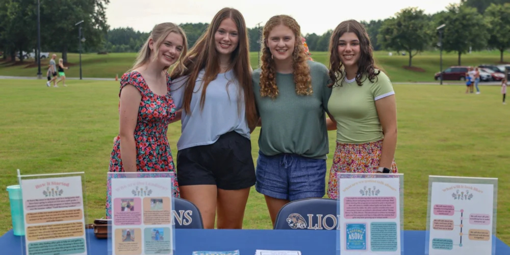 A group of students who lead our Girls Growing in Grace fellowship group.
