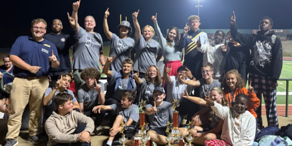 Marching Band celebrates accomplishments at first competition of the season on Saturday, September 27.
