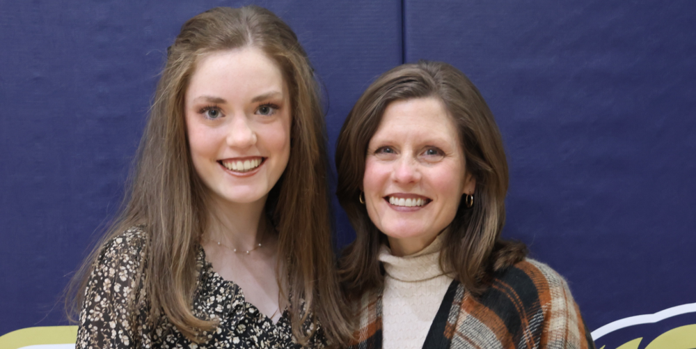 Anna Meyer (left) during her junior year at LCA.