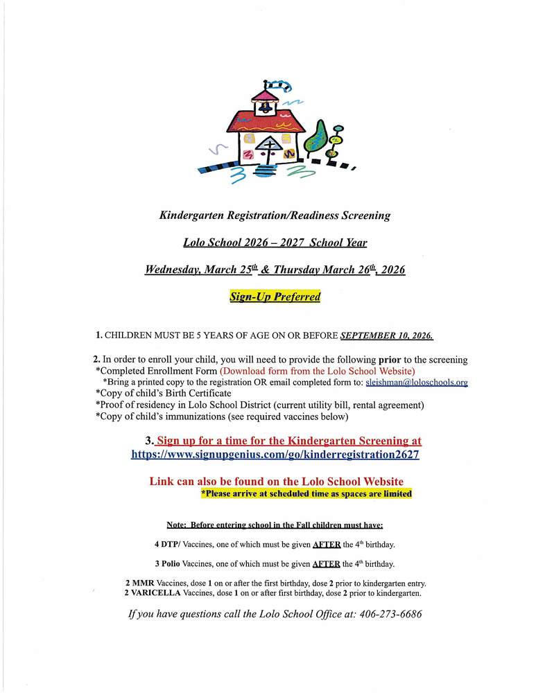 Kindergarten Registration