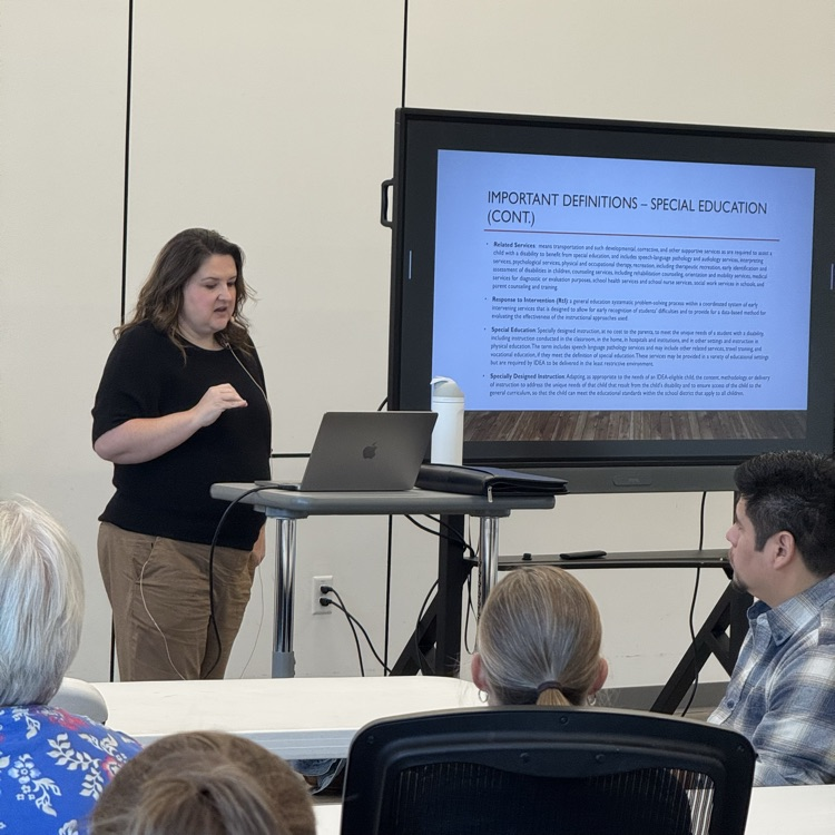 Megan Morris presents on Special Education and Section 504
