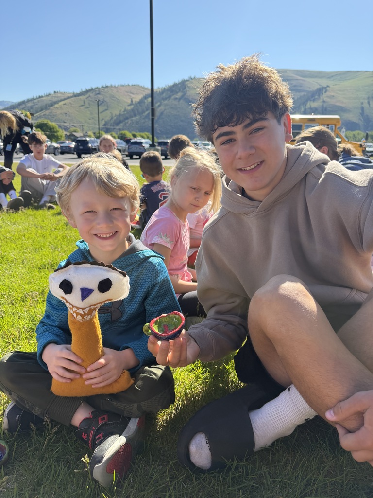 8th grade students made stuffed monsters for Kinderkids.
