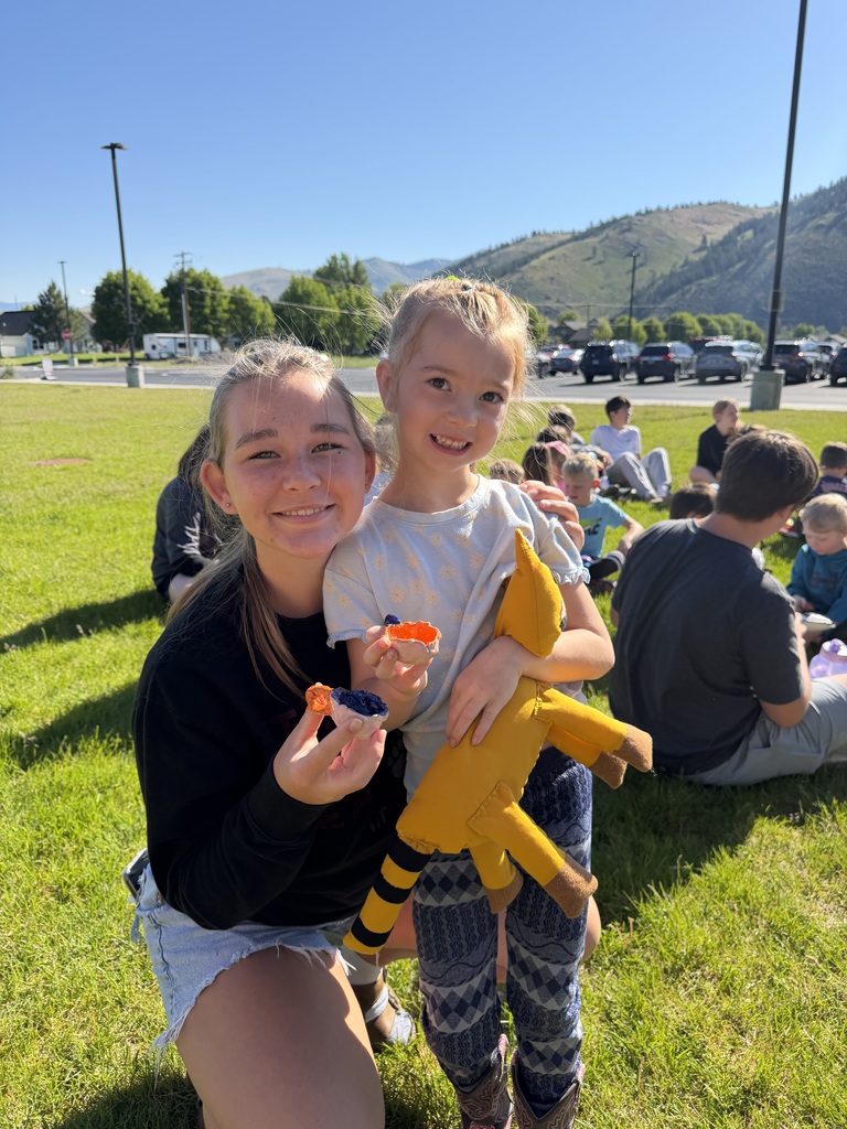 8th grade students made stuffed monsters for Kinderkids.