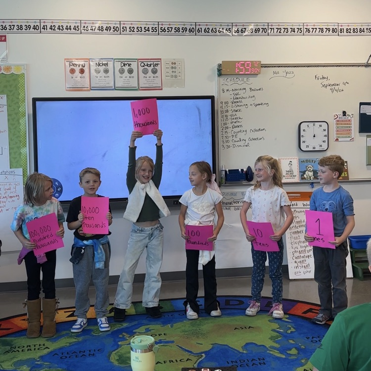 2nd grade mathematicians singing the “place value rap” to help reinforce place value foundational skills! 