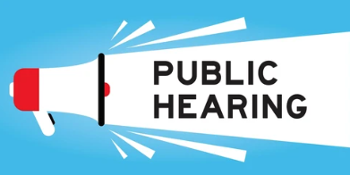 public hearing with bullhorn image