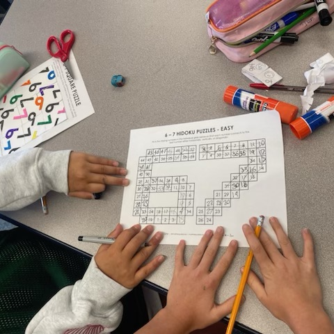 student work including 6 and 7