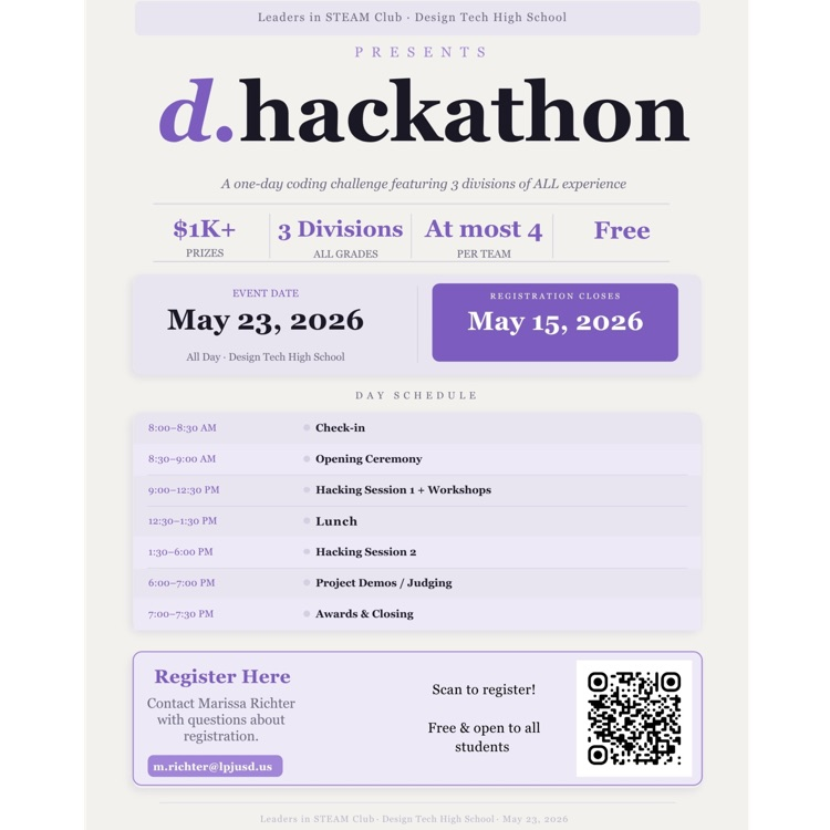 informational flyer regarding coding event for middle schoolers 