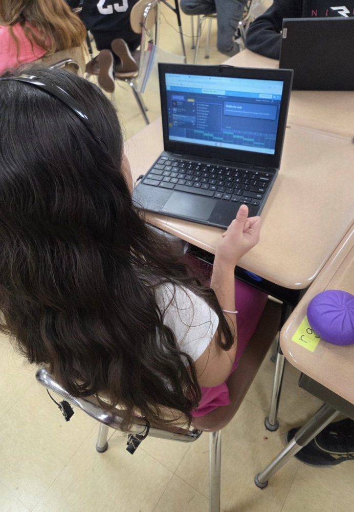 A London student participating in the Hour of AI