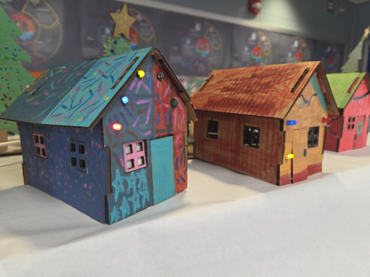 Laser cut ginger bread houses