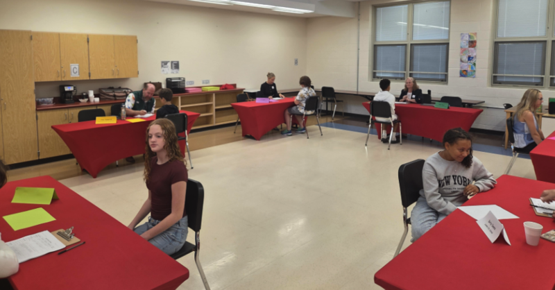 LMS students interviewing