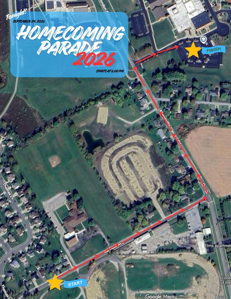 Home Coming Parade Route 2026