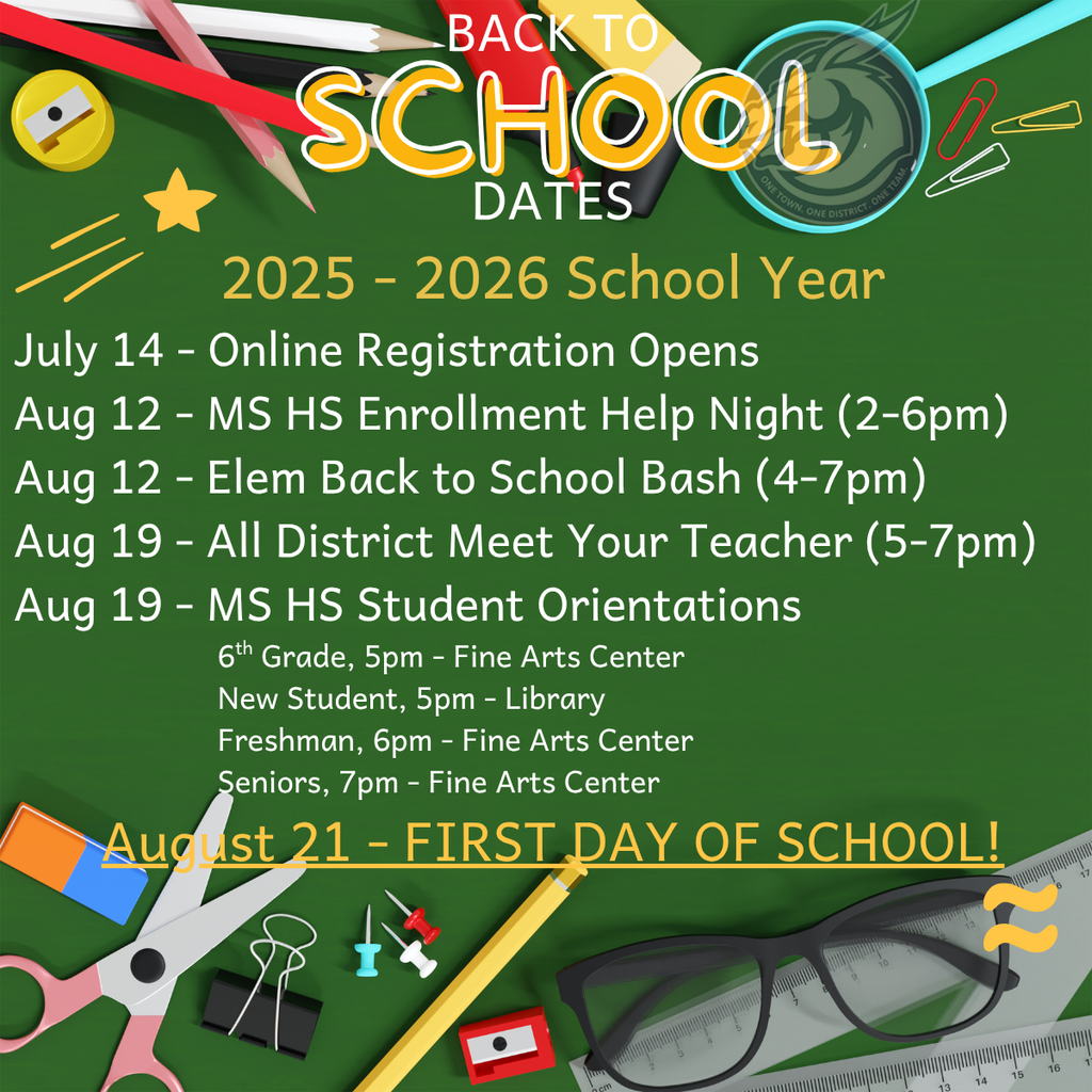 Back to School Dates