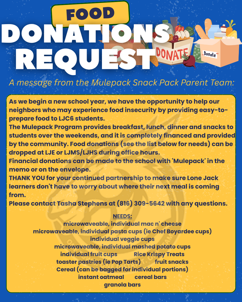 Donations for Mule Packs now accepted