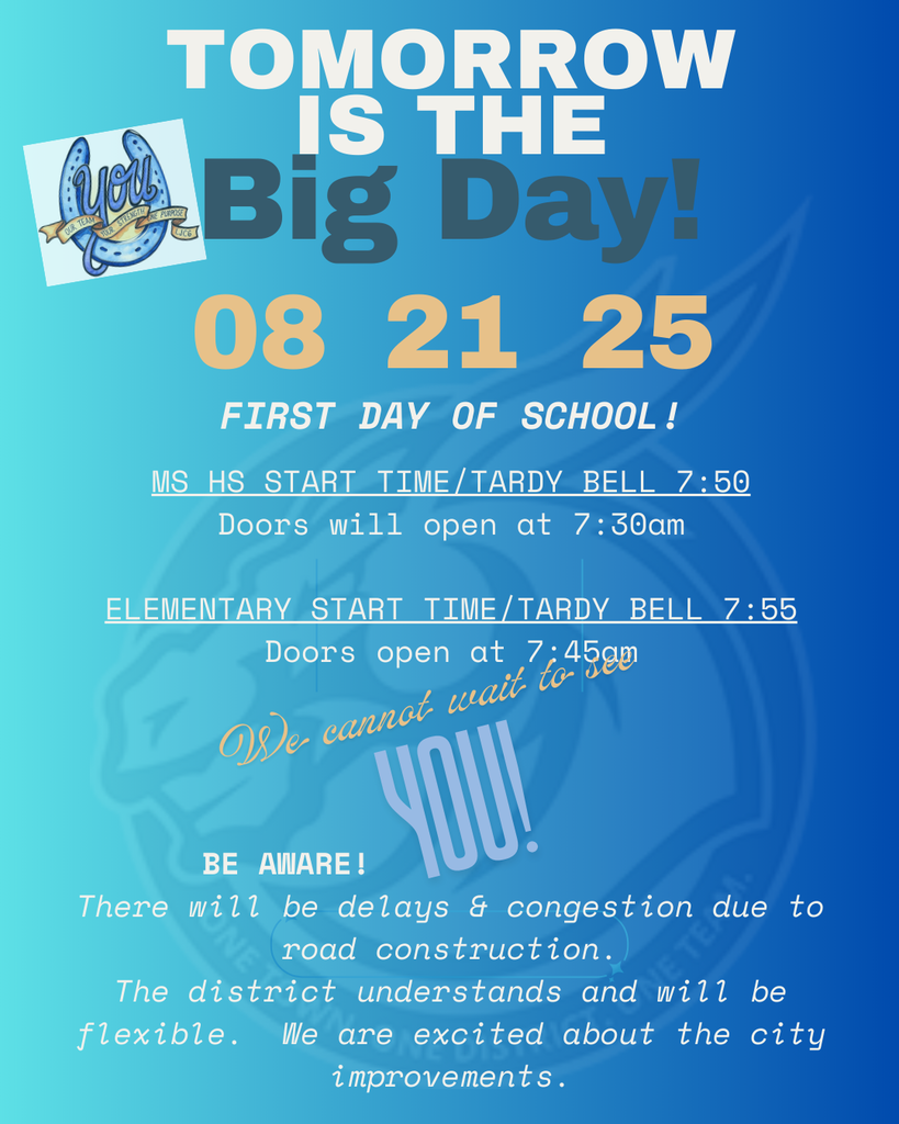 Tomorrow is first day, August 21