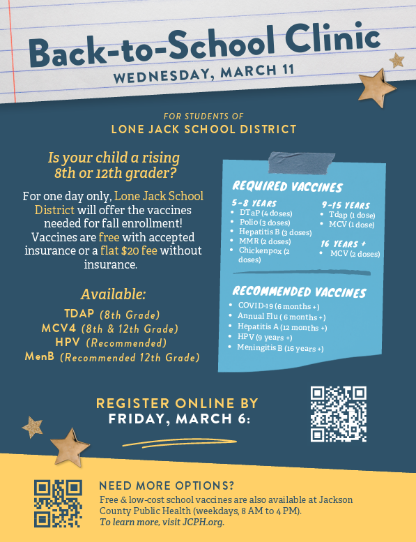 Immunization Clinic March 11 