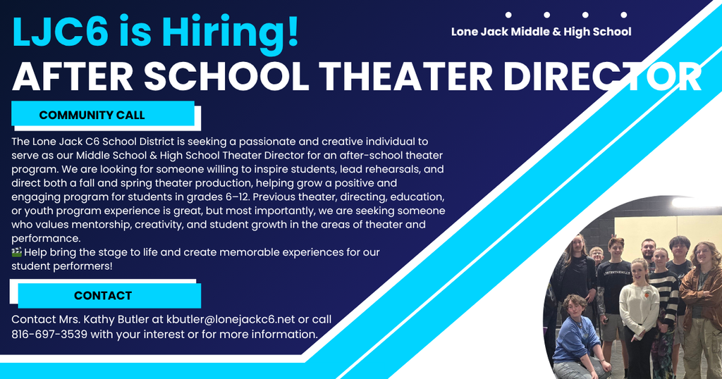 Looking for a Theater Sponsor for the 2026-2027 school year.