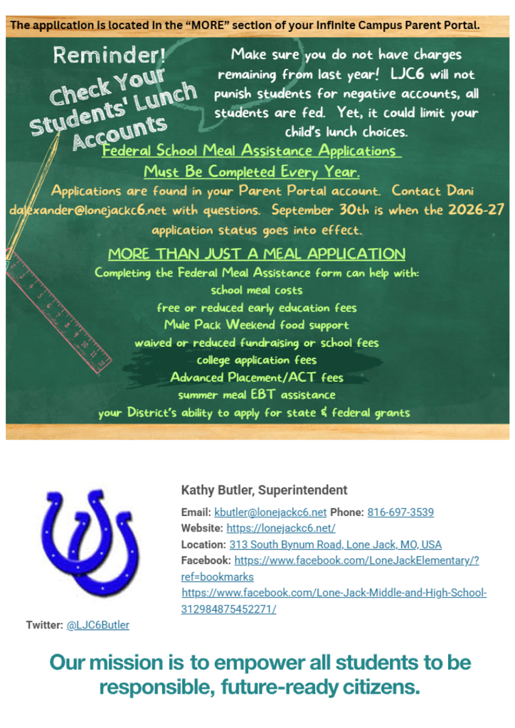 Contact kbutler@lonejackc6.net if you have any questions or concerns.