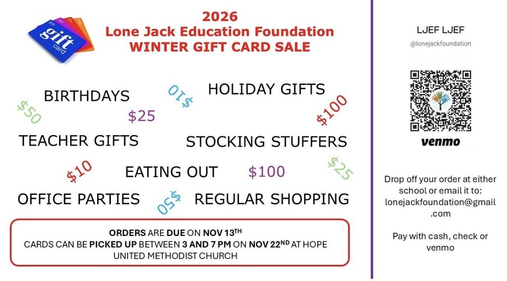 Winter Gift Card Sale with Venmo QR Code