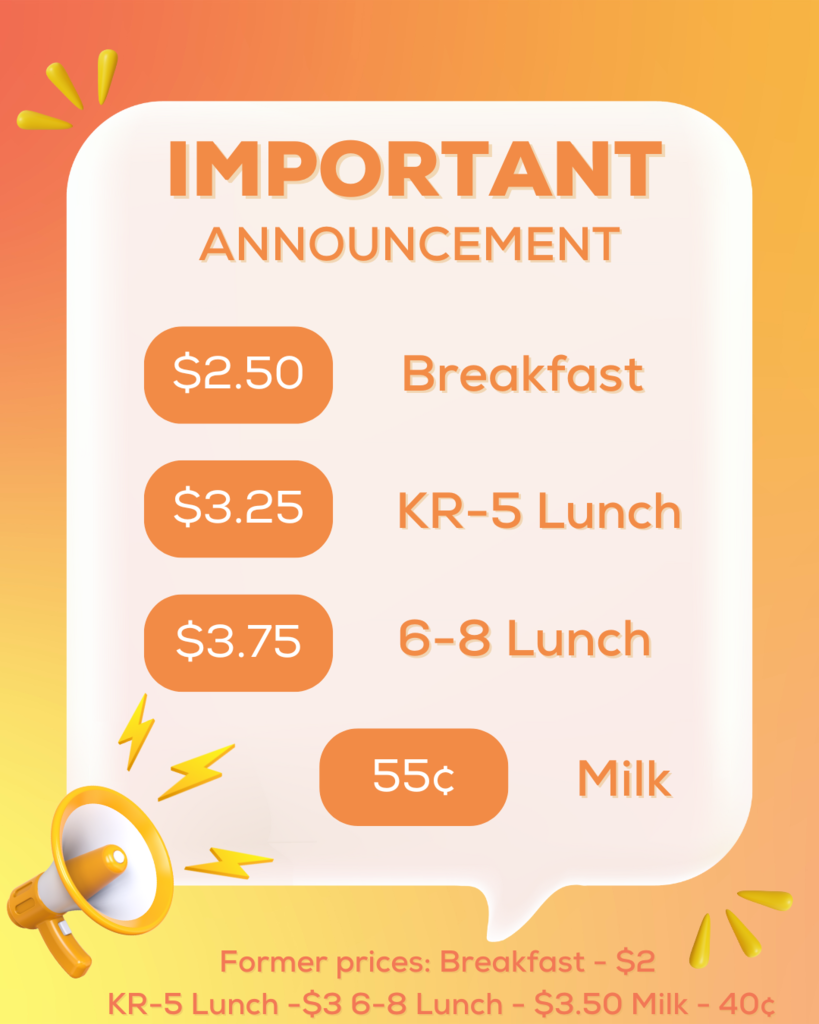 Lunch prices