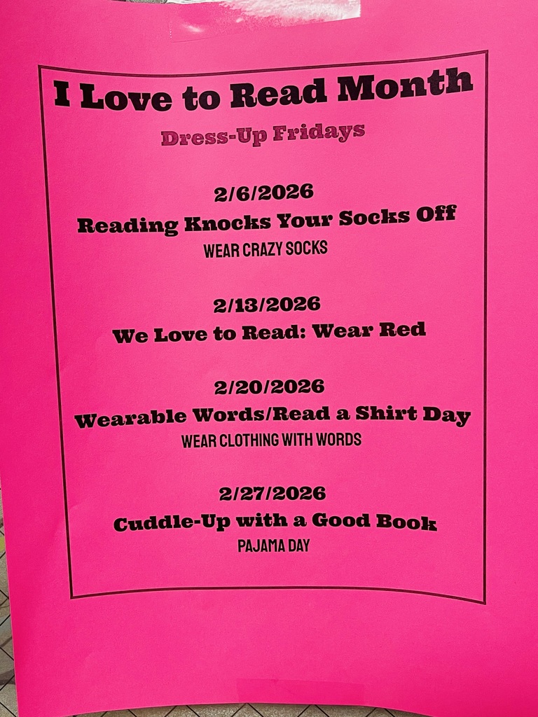 I Love to Read Month