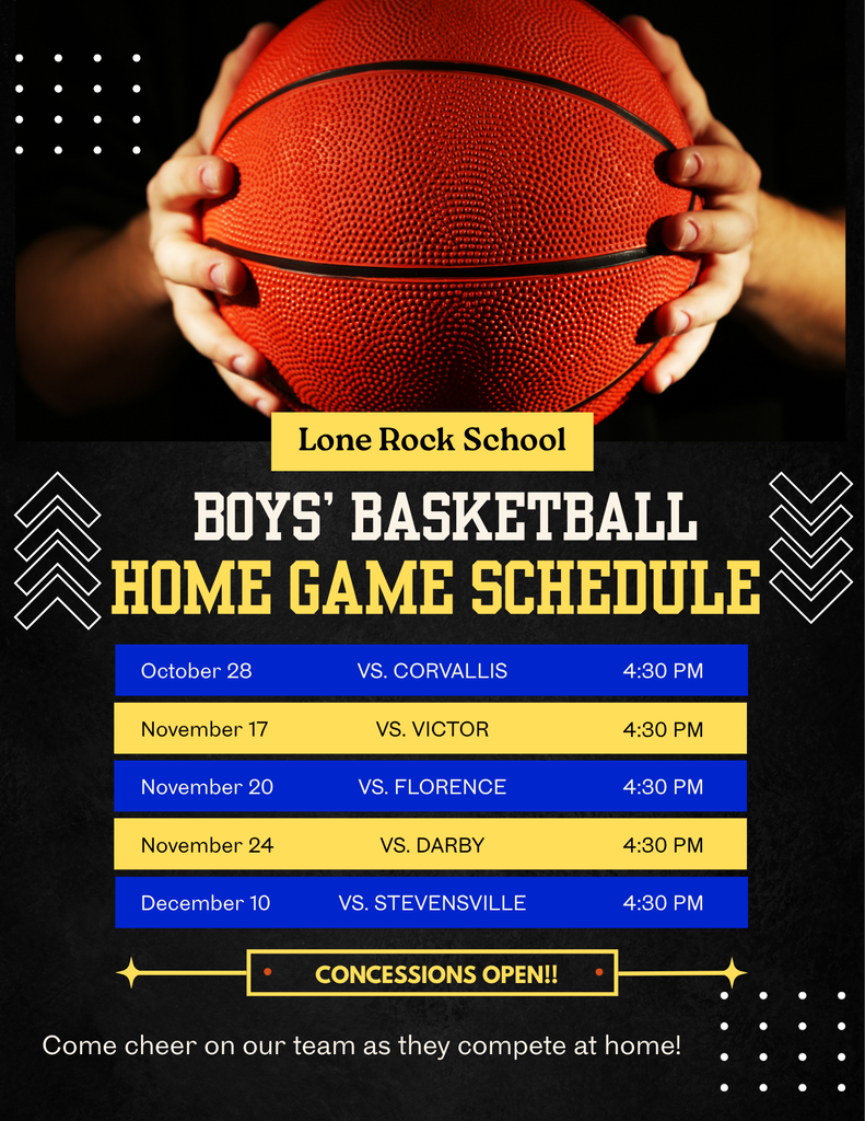 Basketball schedule for home games