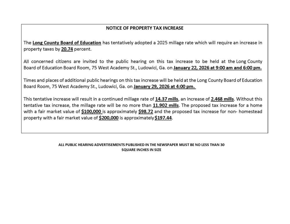 Notice of Property Tax Increase