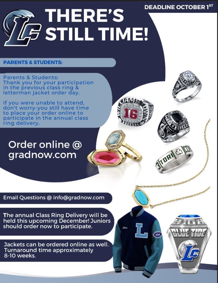 Letterman and Class Ring Order