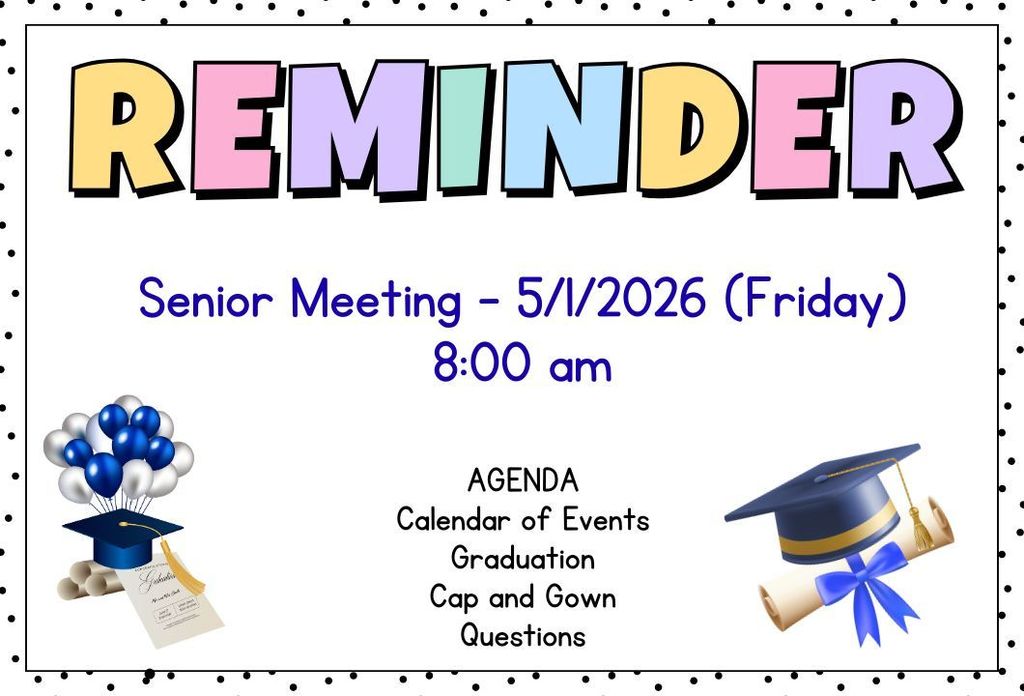 Senior Meeting Tomorrow
